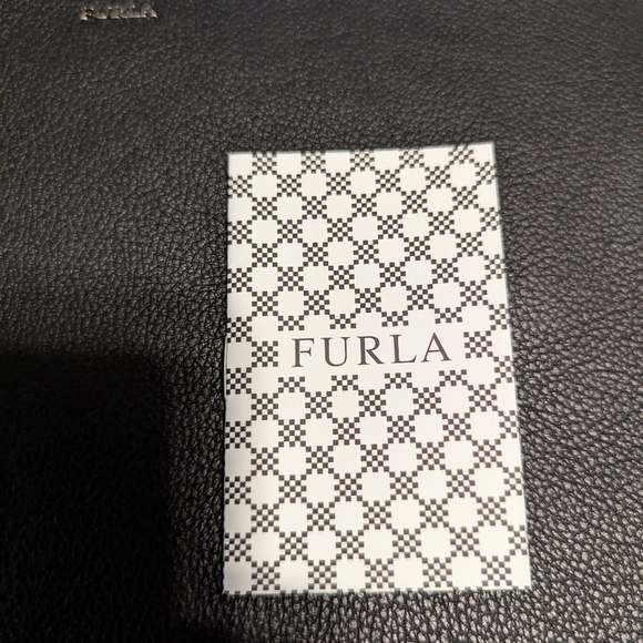 Furla clutch in gray leather with writing " light my fire " - Picture 7 of 9